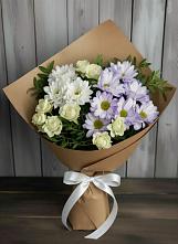 Букет цветов из:  Хризантемы и Розы в Исилькуле