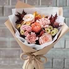 Букет цветов из:  Гвоздики, Хризантемы и Розы в Исилькуле