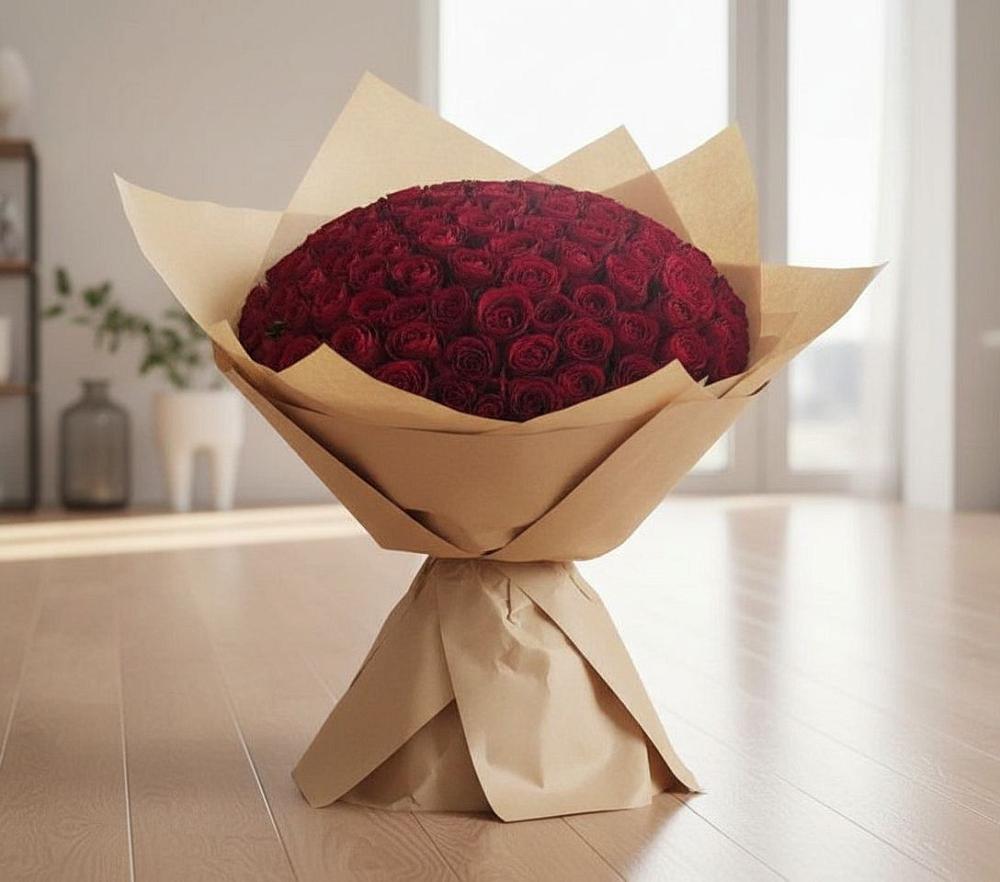 Букет 101 Красная роза в Исилькуле