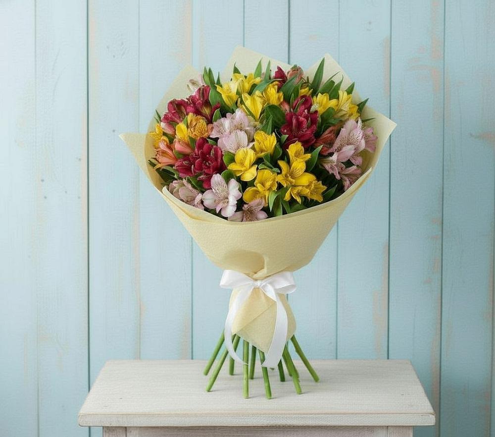 Букет цветов из: Альстромерии в Исилькуле