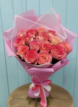 Букет 15 Розовых роз Равель в Исилькуле