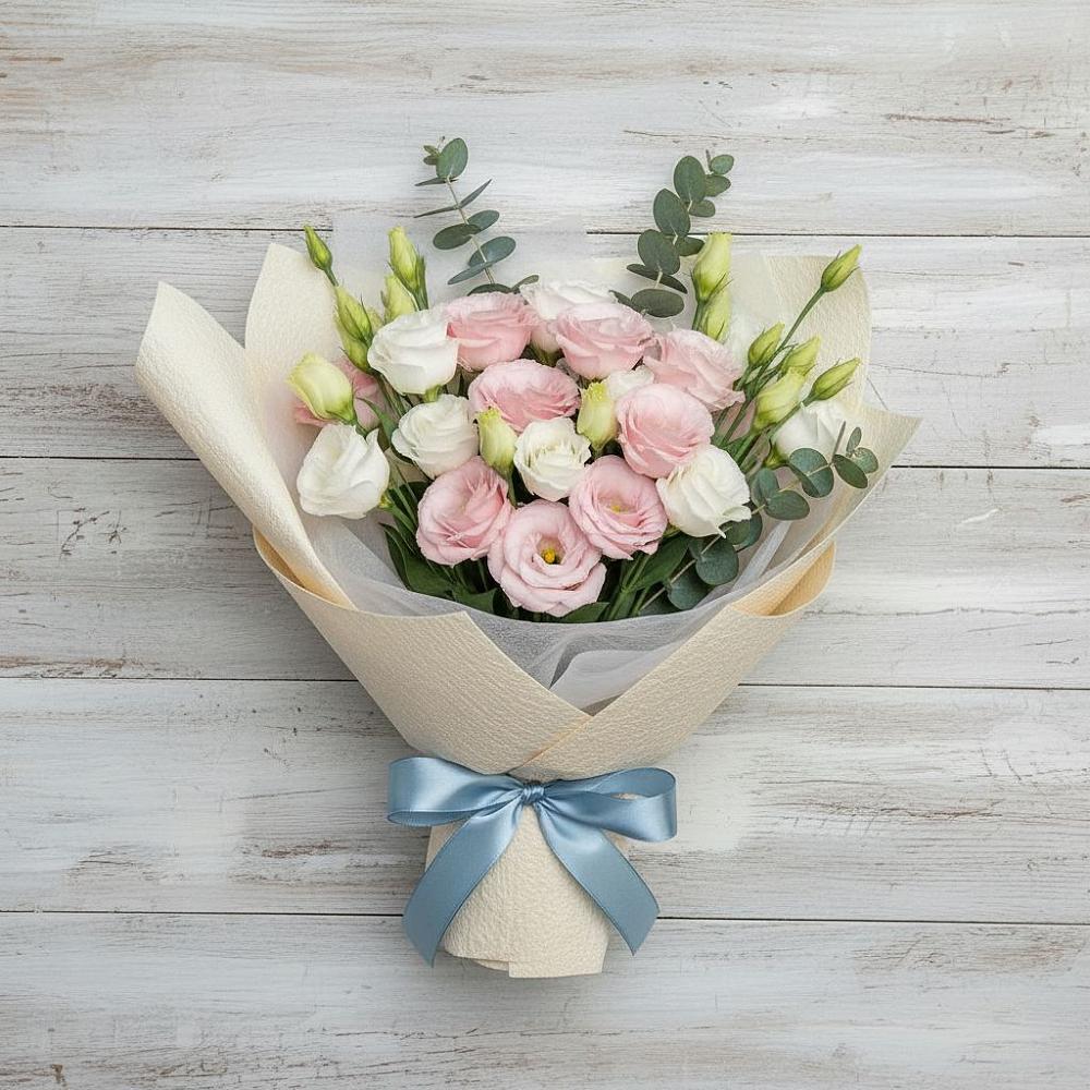 Букет цветов из: Лизиантусы в Исилькуле